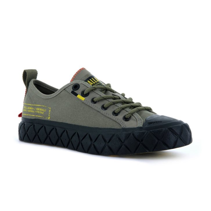 Palladium Palla Ace Supply LO Low Tops Men's Sneakers Olive | UK V034-LWU